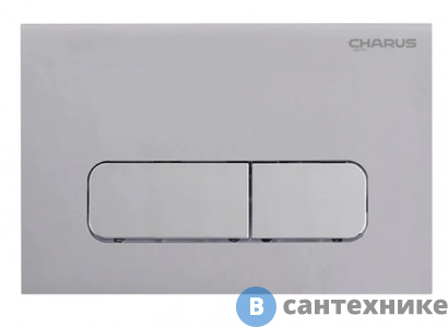 картинка Смывная клавиша CHARUS Elegia, двойной смыв, хром, пластик (FP.320.21.01)