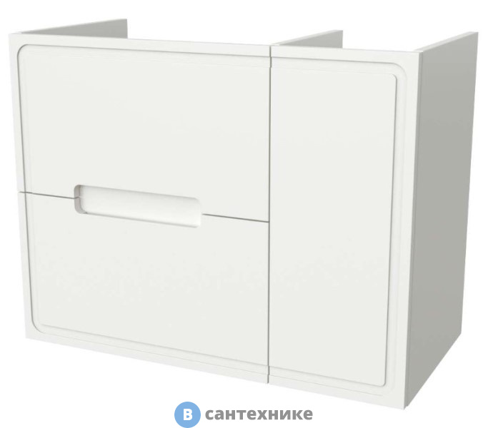 Тумба под раковину Taliente TA-MBO-90PR(L)-blanco Olejo 90 L, напольно-подвесная белый глянец