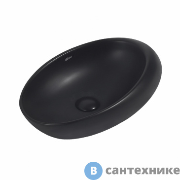 картинка Раковина ABBER Bequem AC2107MB черная матовая накладная