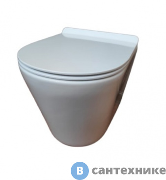 картинка Унитаз Bolu Murcia BL-34E053 подвесной безободковый с ультратонким сиденьем с микролифтом