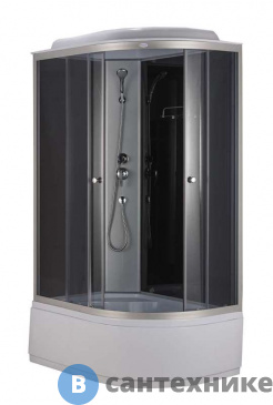 картинка Душевая кабина Arcus ES-309 G WPL (80x120) тон. стекло, высокий поддон, полочка