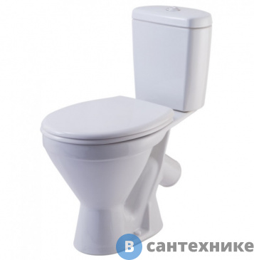 картинка Унитаз-компакт ROSA Стандарт белый н/п под кн/арм (бачок,+ арм.,сид.)