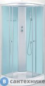 Душевая кабина Aquarius SWT-1904 низкий поддон 80*80*210 матовое стекло, проф. серебро