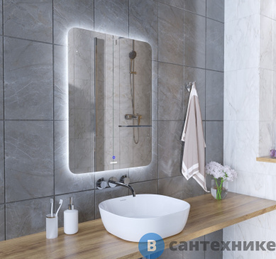 картинка Зеркало Grossman ELEGANS-промо (600*800*45) LED с сенсорным выключателем (1760801)