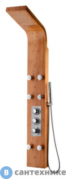 картинка Душевая панель GPD DSP06 гидромассажная с термостатическим смесителем, бамбук