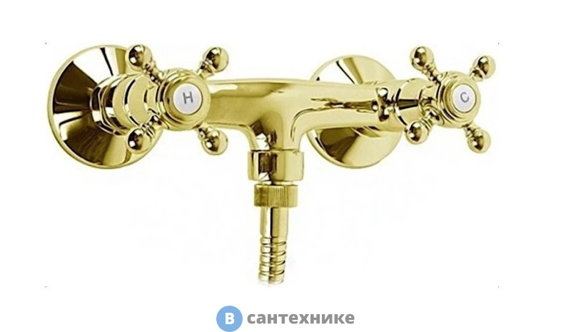 Смеситель Cezares GOLF-DS-03/24 для душа золото, ручки золото