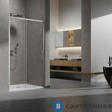 картинка Душевая дверь Vincea Slim VDS-6SL140CL, 1400, хром, стекло прозрачное