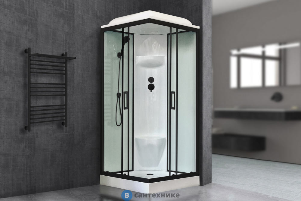 Душевая кабина Royal Bath RB 90HP6-WT-BL 900x900x2170 (белое/прозрачное) (RB90HP6-WT-BL)