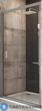 картинка Душевая дверь Ravak Blix BLDP2-110 сатин + Транспарент (0PVD0U00Z1)