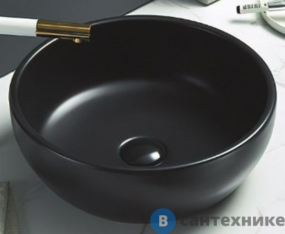 картинка Раковина Art & MAX накладная AM-109-MB, чёрный матовый, 410х410х145