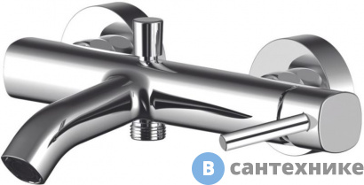 картинка Смеситель Aquanet Minima AF130-20C для ванны, короткий излив, хром (261814)