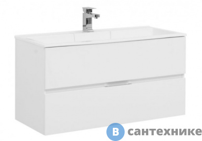 картинка Тумба под раковину Aquanet Алвита 100 цв.белый (235341)