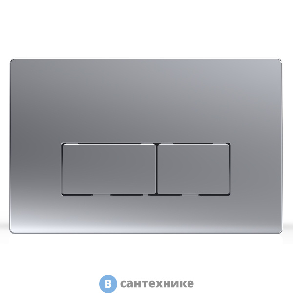 Клавиша смыва AZARIO хром матовый (квадратная) (AZ-8200-0088/AZ-P58-0110)