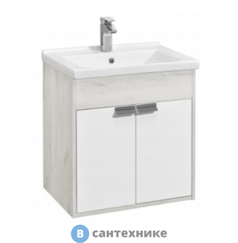 Тумба под раковину Акватон Флай 60 Белый/Дуб КРАФТ бел (1A237301FAX10)