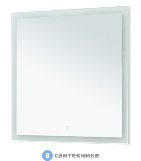 Зеркало Aquanet Гласс 80 LED бел. глянец (274016)