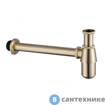 картинка Сифон для раковины ABBER AF0032G золото матовое