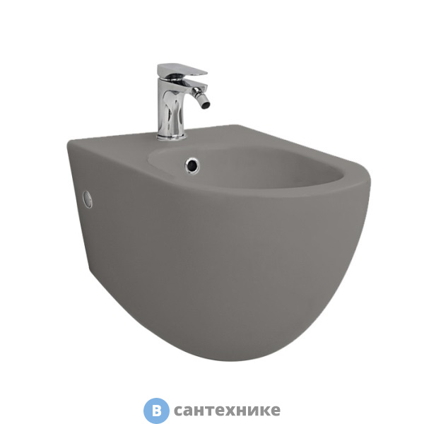 Биде Artceram FILE 2.0 подвесное 36х52 см, с креплениями, с 1 отв под смеситель, grigio oliva (FLB001 15 00)