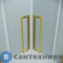 картинка Душевое ограждение Grossman Cosmo 300.K33.02.1010.32.00 (100х100х195) квадрат, раздвижная, золото сатин, стекло прозрачное