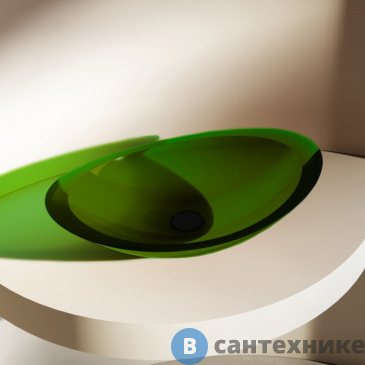 картинка Раковина ABBER Kristall AT2808Emerald зеленая