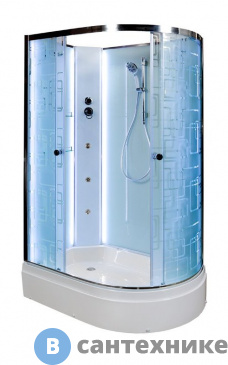 картинка Душевая кабина Deto ЕМ2712 L N LED с гм. (120х80х208 см)