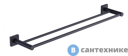 картинка Полотенцедержатель Timo Selene Black 12056/03 двойной