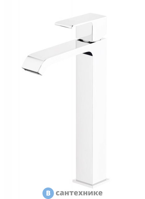 Смеситель Cezares PORTA-LC-BIO для накладной раковины, белый матовый