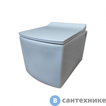 картинка Унитаз Bolu Valencia BL-34E048 подвесной безободковый  с ультратонким сиденьем с микролифтом