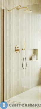 картинка Душевая перегородка в профиле MaybahGlass 1950*790 Стекло 8 мм Бесцветное (MGD-695-3ш)