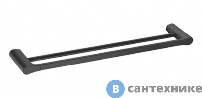 картинка Штанга для полотенец WasserKRAFT Elbe K-7240 двойная металл, PVD покрытие