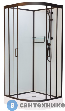 картинка Душевая кабина Frank F408 Black б/к (без крыши)