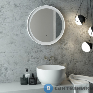 картинка Зеркало Континент Planet white Led D 600 с бесконтактным сенсором (ЗЛП2624)