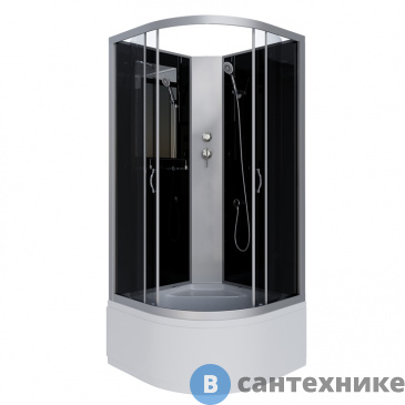 картинка Душевая кабина Niagara NG-2507-14BK (800х800х2000) высокий поддон, стекло тонированное