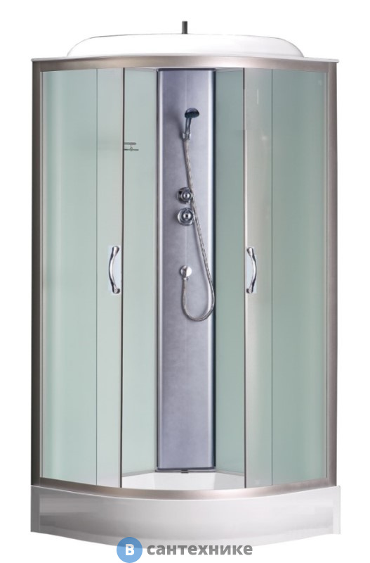 Душевая кабина Loranto CS-6611 F, 100*100*215, низ. матовая