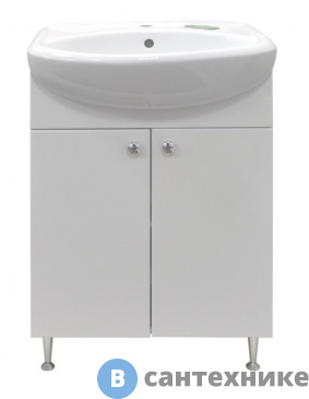 картинка Тумба Loranto Моника New 50 (500*830*300) с раковиной Арго 50 (CS00076238)