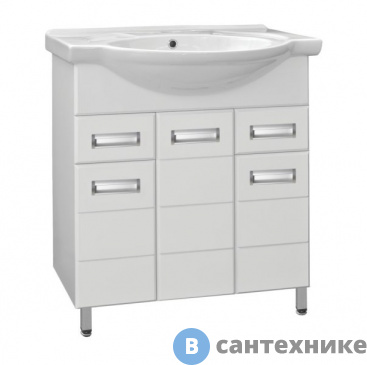 картинка Тумба под раковину Style line Ирис-75 (2 ящика) (4650134471557)