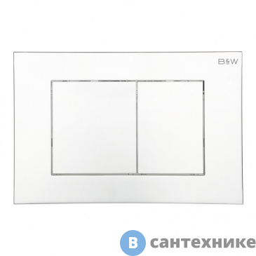 картинка Клавиша смыва Black&White WPI-09533 серия E, Bright Chrome (244х162х11)