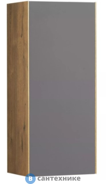 Шкаф Акватон Сохо 1A258403AJA00 350x250x800 подвесной, 1 дверца, графит/дуб веллингтон