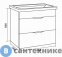 картинка Тумба под раковину Grossman ФОРТА-60 см подвесная, с 2-я ящ. темный дуб (под ум.Фостер-60)