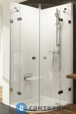 картинка Душевой уголок Ravak Brilliant BSKK4-100 хром+Транспарент (3U2AAA00Y1) без поддона