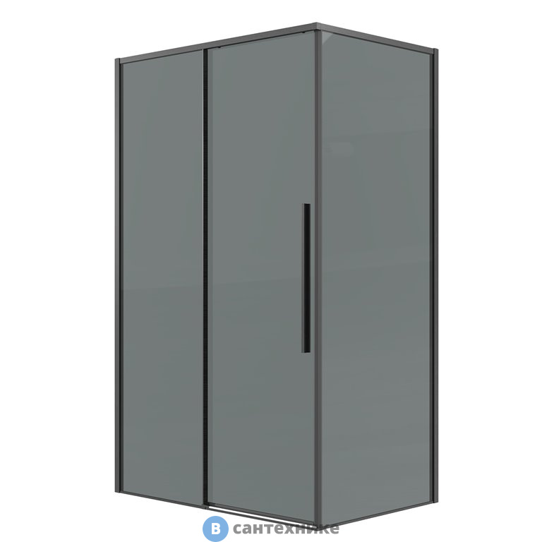 Душевое ограждение Grossman Galaxy 120.K33.01.1180.42.10 (110*80*195) графит сатин, стекло тонированное, без поддона