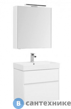 картинка Комплект мебели Aquanet Бруклин 70 белый глянец (207804)