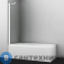 картинка Шторка WasserKRAFT Leine 35P01-80 WHITE Fixed стеклянная на ванну
