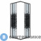 картинка Душевое ограждение Niagara Eco NG-1008-14Q BLACK (80х80х190) квадрат, раздвижное, черный, стекло мозаика