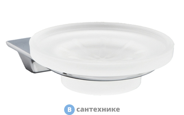 Мыльница WasserKRAFT Kammel K-8329 стеклянная металл, хромоникелевое покрытие, матовое стекло