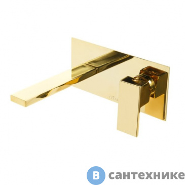 картинка Смеситель Cezares UNIKA-BLI1-03/24 для раковины встраиваемый однорычажный, золото