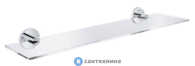 Полочка Grohe 40799001 Essentials стеклянная, 600 мм