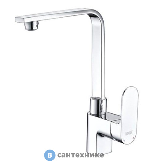 Смеситель WasserKRAFT Dinkel 5807 для кухни с поворотным изливом латунь, хромоникелевое покрытие