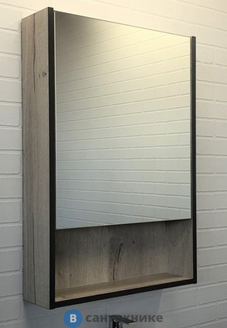 Зеркало-шкаф Comforty Вена-55 дуб дымчатый