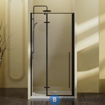 картинка Душевая дверь Vincea Slim-N VDPH-5SN100CLB, 1000, черный, стекло прозрачное