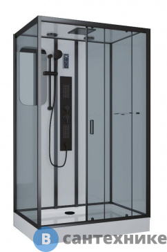 картинка Душевая кабина Niagara NG-6912GQR black (1200х800х2100)